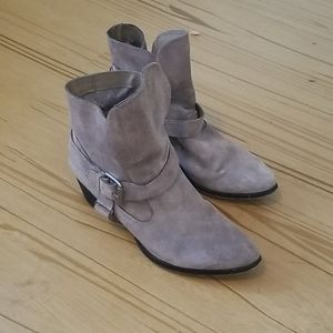 Shoe Cult Short Cowboy Boots, faux suede